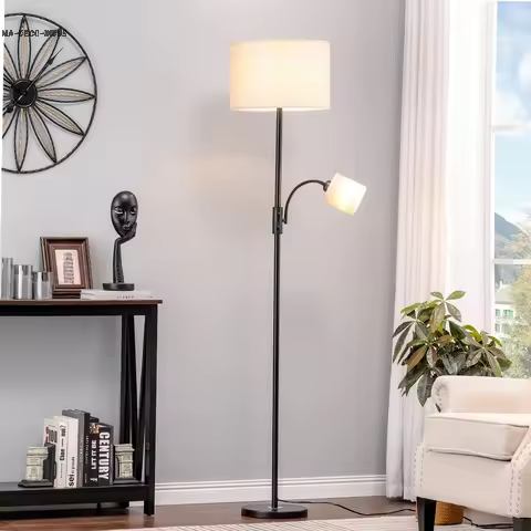 Lampe Industrielle Sur Pied Silver